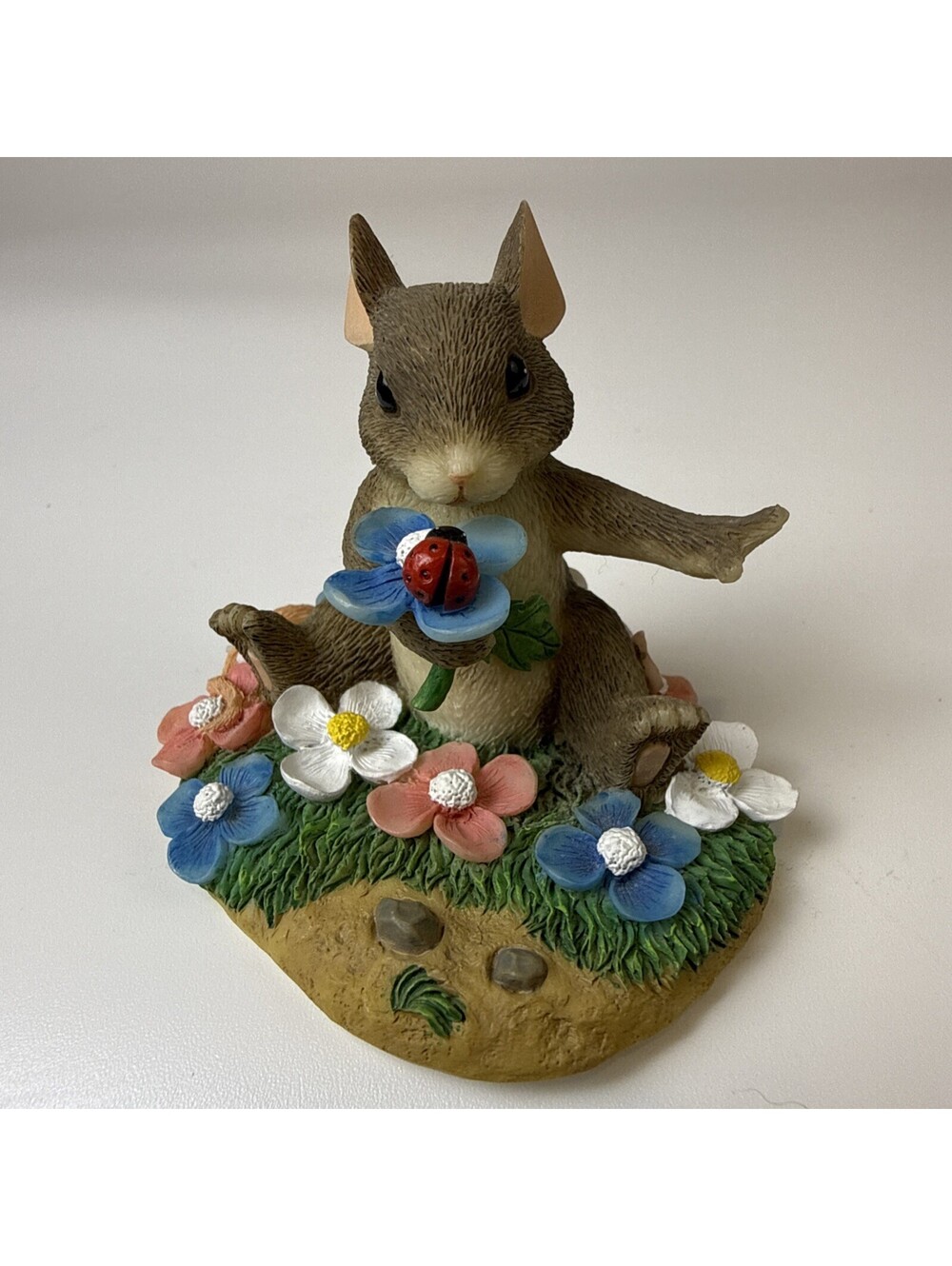 Charming Tails I Picked You To Love Mouse Flower Figurine 98/219 Fitz Floyd